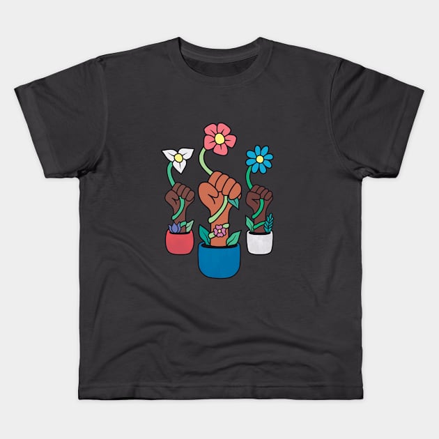 Together we BLooM Kids T-Shirt by narmidude